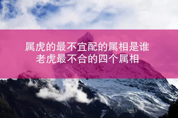 属虎的最不宜配的属相是谁 老虎最不合的四个属相