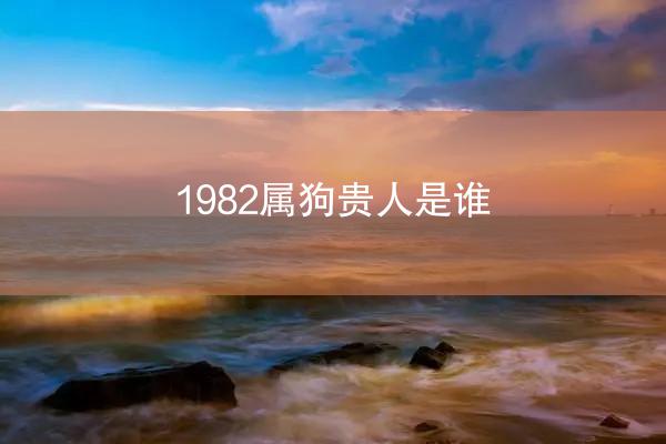 1982属狗贵人是谁