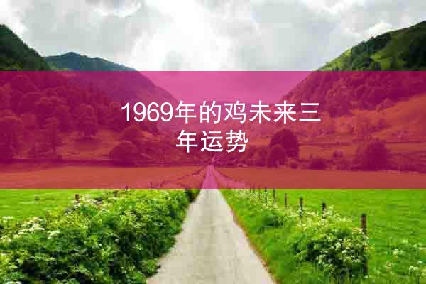 1969年的鸡未来三年运势