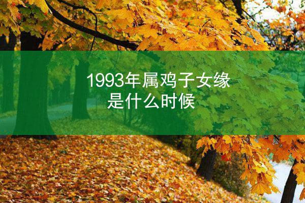 1993年属鸡子女缘是什么时候