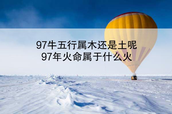 97牛五行属木还是土呢 97年火命属于什么火