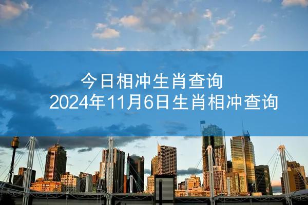 今日相冲生肖查询 2024年11月6日生肖相冲查询