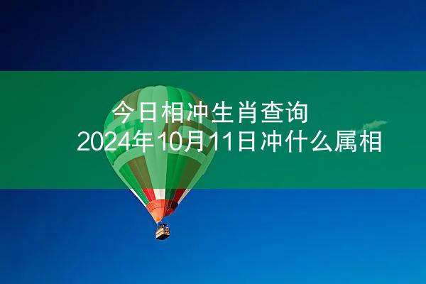 今日相冲生肖查询 2024年10月11日冲什么属相