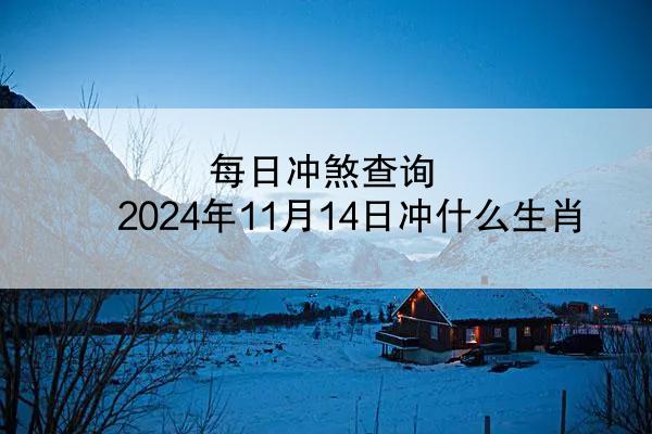 每日冲煞查询 2024年11月14日冲什么生肖