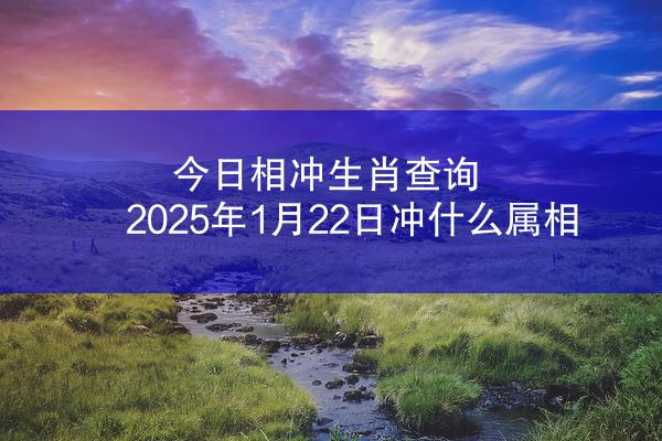 今日相冲生肖查询 2025年1月22日冲什么属相